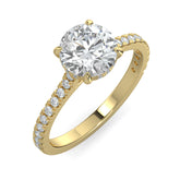 Hidden Halo Round-Cut Engagement Ring
